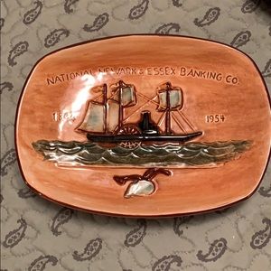 Pennsburg Pottery National Newark & Essex Banking Co Vintage Commemorative Dish